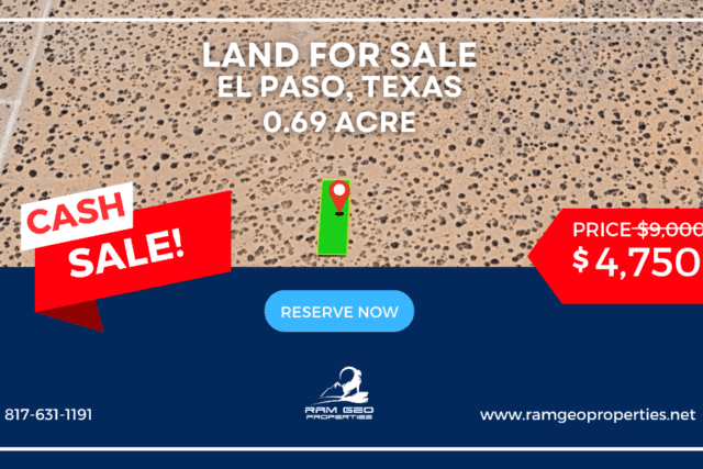 SN91 – Discover 0.69 Acres in El Paso, TX – Perfectly Suited for Investment and Enjoyment! – $4,750