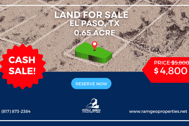 0.65-Acre Lot in El Paso County, TX – Prime Location for Growth and Outdoor Activities – $4,800