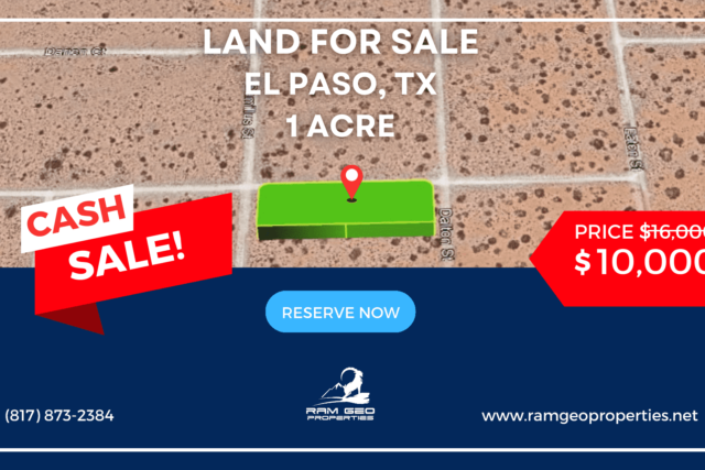 1-Acre Lot in El Paso County, TX – Ideal for Recreation, Investment, and Future Growth – $10,000