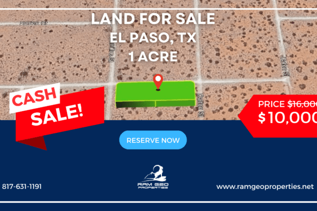 SN116 – 1-Acre Lot in El Paso County, TX – Ideal for Recreation, Investment, and Future Growth – $10,000